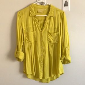 Anthropologie: Maeve yellow blouse